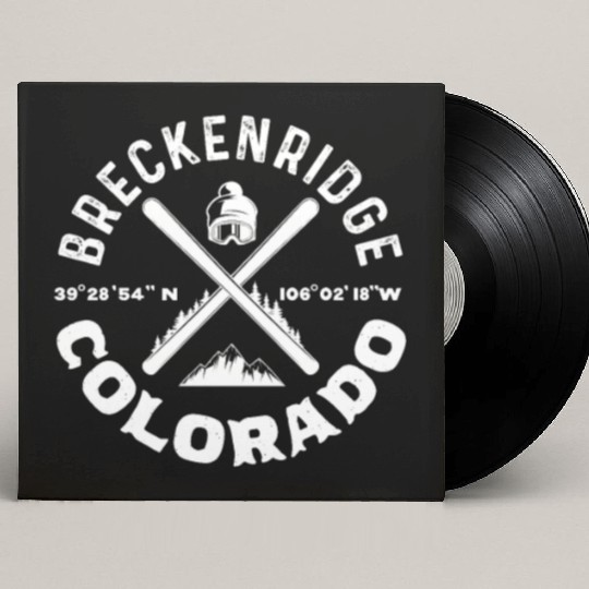 Breckenridge Colorado, Skiing Custom Vinyl Record Sleeves