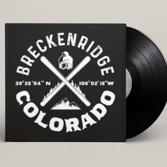 Breckenridge Colorado, Skiing Custom Vinyl Record Sleeves