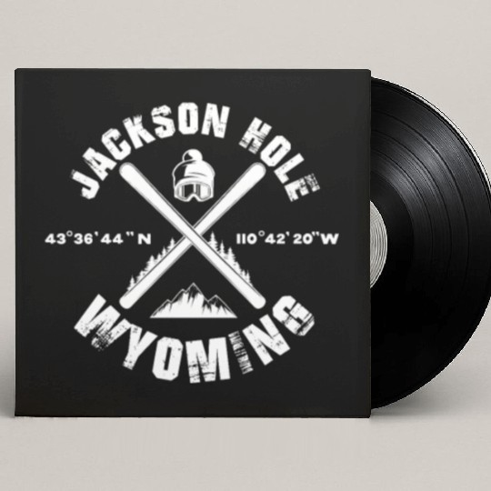 Jackson Hole Wyoming, Skiing Custom Vinyl Record Sleeves