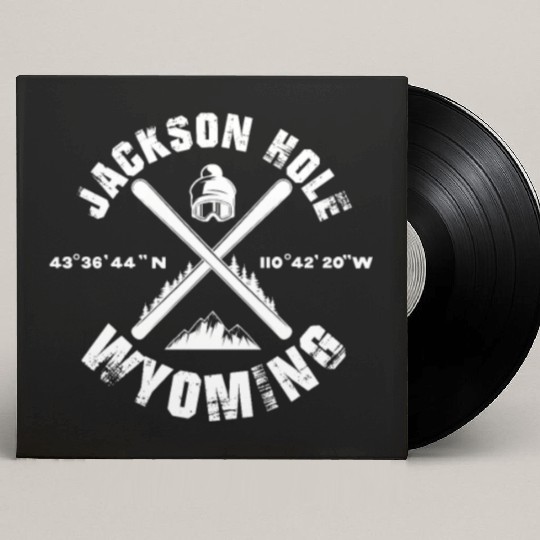 Jackson Hole Wyoming, Skiing Custom Vinyl Record Sleeves