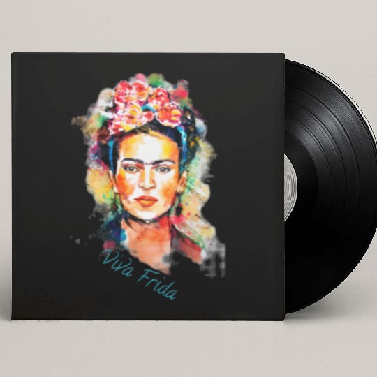 Frida Kahlo Viva Frida Bold And Beautiful Watercol Custom Vinyl Record Sleeves