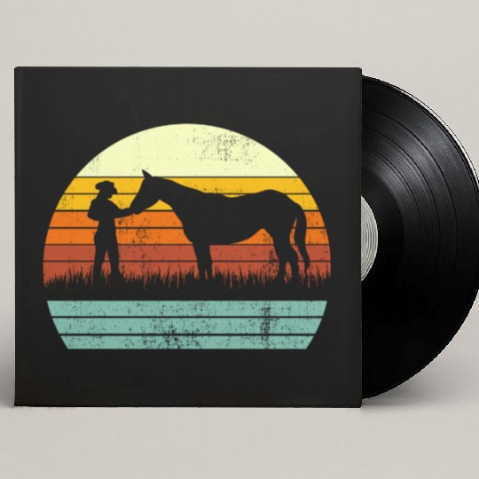 Cowboy Cowgirl Horse Wild Western Retro Custom Vinyl Record Sleeves