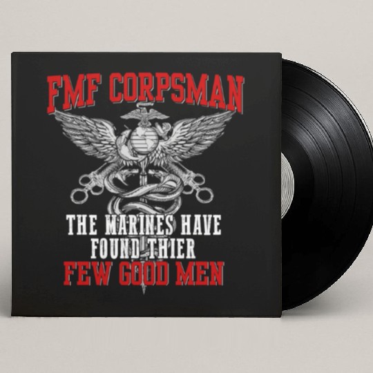 FMF Devil US Navy Corpsman DOC Badass Army Veteran Custom Vinyl Record Sleeves