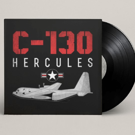 C 130 Hercules US Airborne Fighter Pilot Custom Vinyl Record Sleeves