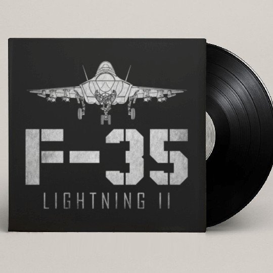 F 35 Lightning II US Airborne Fighter Pilot Custom Vinyl Record Sleeves