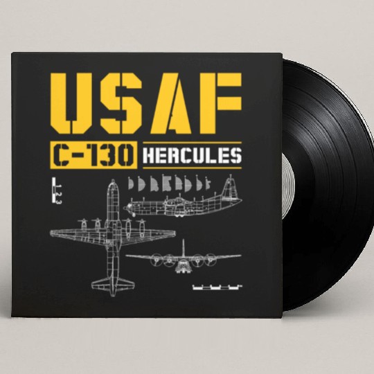 C 130 Hercules US Airborne Fighter Pilot Custom Vinyl Record Sleeves
