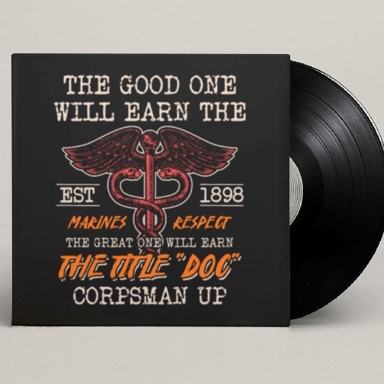 DOC Devil US Navy Corpsman Badass Army Veteran Custom Vinyl Record Sleeves