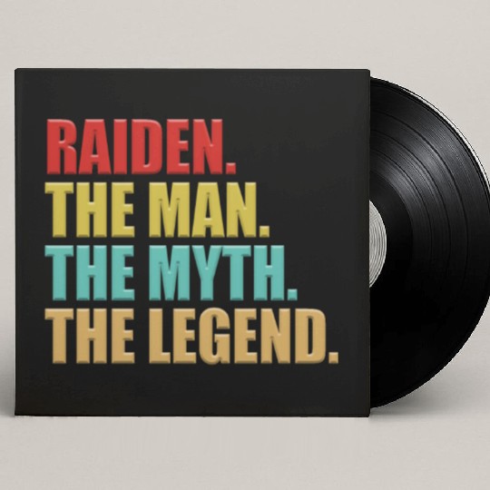 Mens Raiden The Man The Myth The Legend Custom Vinyl Record Sleeves