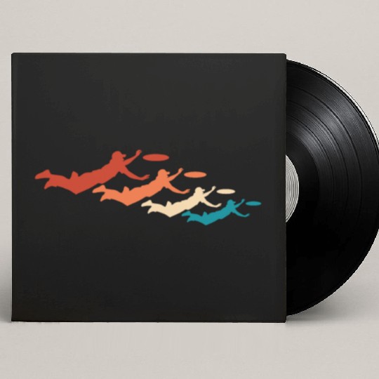 Ultimate Frisbee Retro Vintage Custom Vinyl Record Sleeves