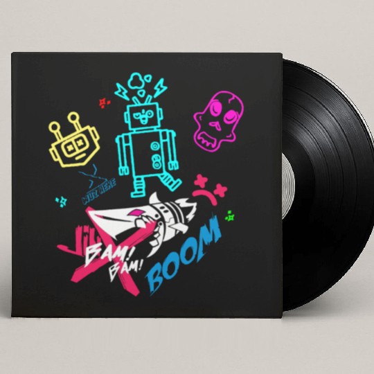 jinx arcane boom monkey Custom Vinyl Record Sleeves