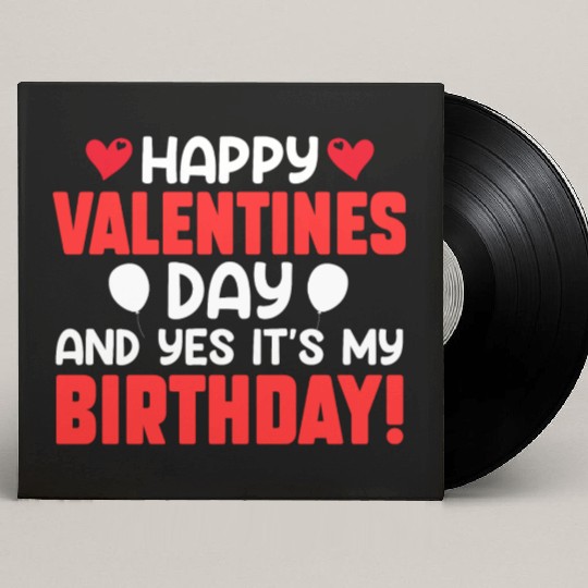 Happy Valentine's Day And Yes Its My Birthday Bday Custom Vinyl Record Sleeves