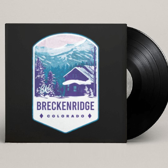 Breckenridge Colorado Ski Badge Custom Vinyl Record Sleeves