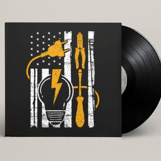 Electric Tools Lineman USA American Electricians Custom Vinyl Record Sleeves