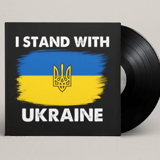 I Stand with Ukraine Ukraine Flag Custom Vinyl Record Sleeves