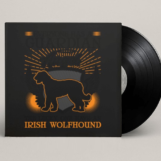 Irish Wolfhound Guardian Angel Custom Vinyl Record Sleeves