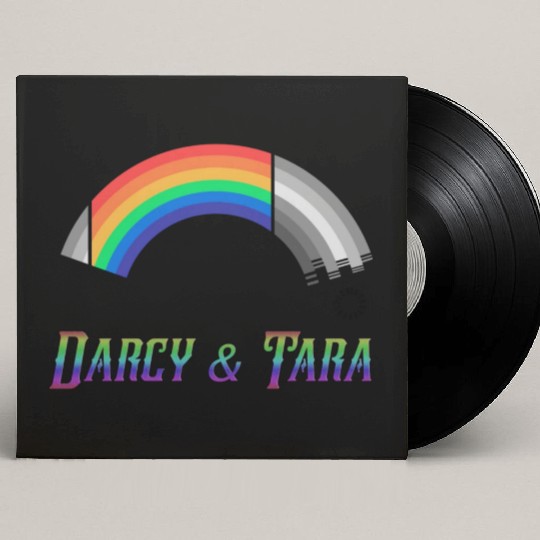 Heartstopper Rainbow Darcy and Tara LBGTQIA+ Custom Vinyl Record Sleeves
