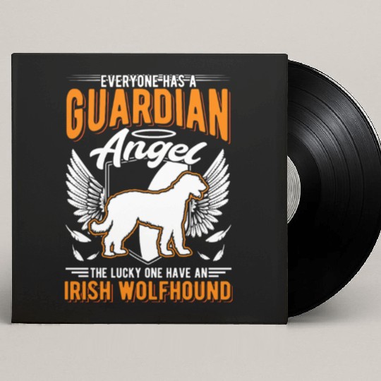 Irish Wolfhound Guardian Angel Custom Vinyl Record Sleeves