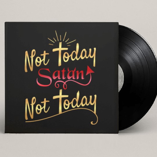 Not today Satan not today Custom Vinyl Record Sleeves