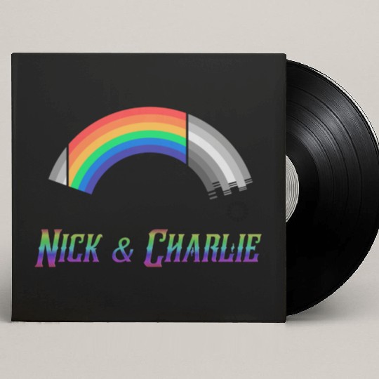 Heartstopper Rainbow LBGTQIA+ Nick and Charlie Custom Vinyl Record Sleeves