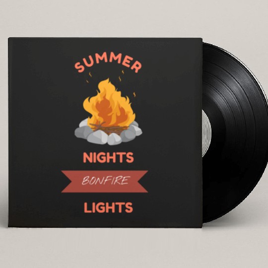 Summer Nights Bonfire Lights Custom Vinyl Record Sleeves