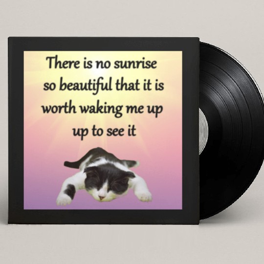 There is no sunrise so beautiful that it is worth Custom Vinyl Record Sleeves
