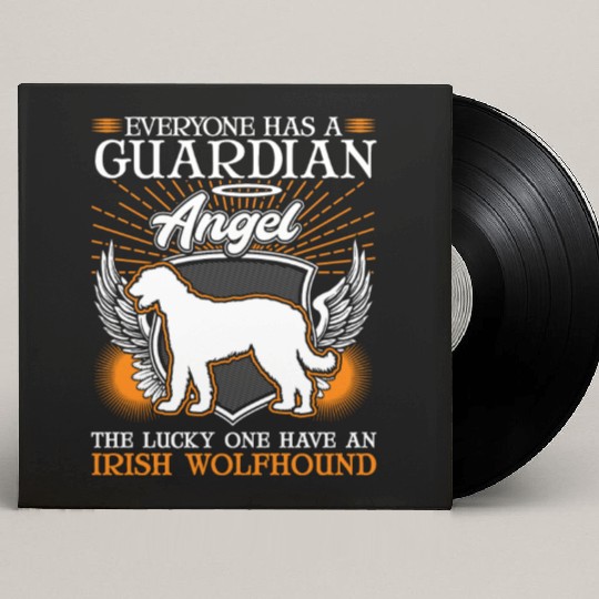 Irish Wolfhound Guardian Angel Custom Vinyl Record Sleeves