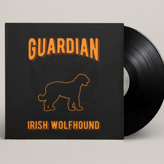 Irish Wolfhound Guardian Angel Custom Vinyl Record Sleeves