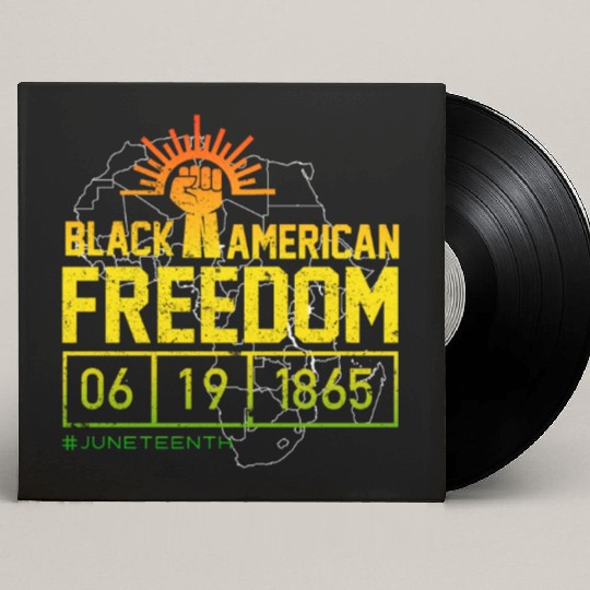 Black American Freedom Black History Juneteenth Custom Vinyl Record Sleeves
