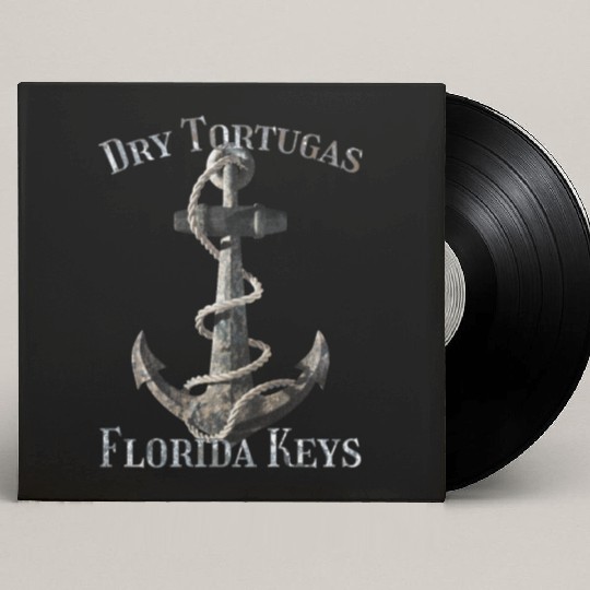 Dry Tortugas Florida Keys Vacation Nautical Anchor Custom Vinyl Record Sleeves