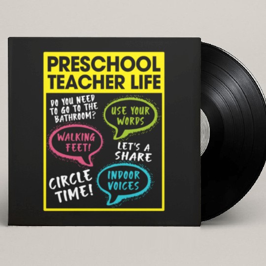 Preschool Teacher Life Custom Vinyl Record Sleeves