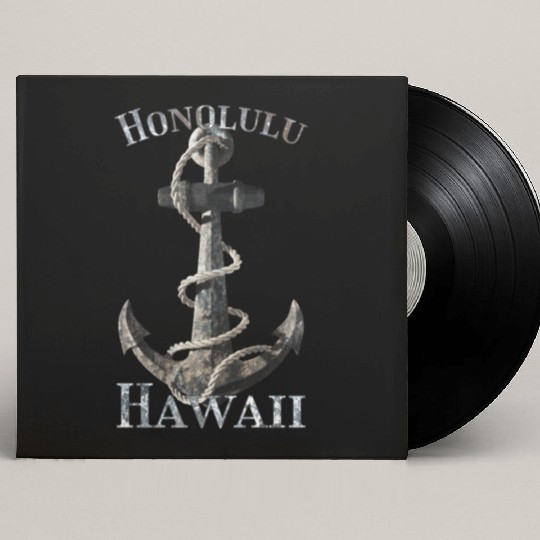 Honolulu Hawaii Nautical Anchor Sailing Custom Vinyl Record Sleeves