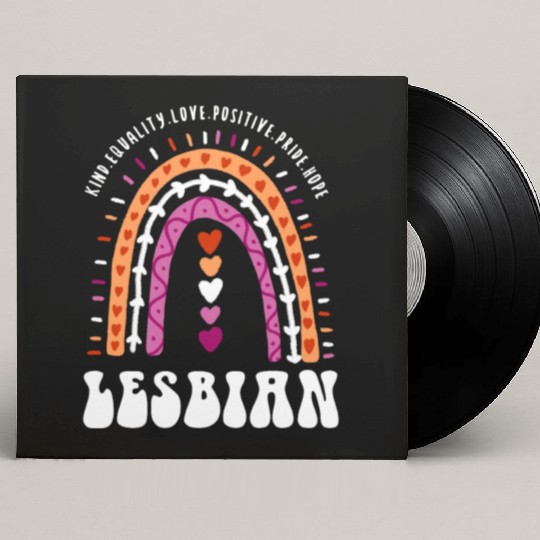 Lesbian Pride Boho Rainbow Custom Vinyl Record Sleeves