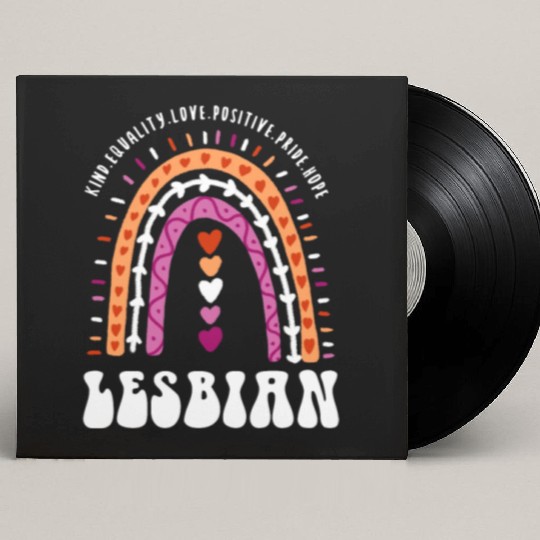 Lesbian Pride Boho Rainbow Custom Vinyl Record Sleeves