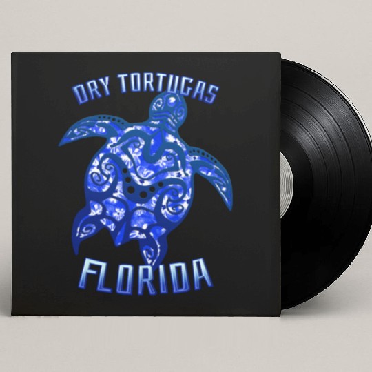 Dry Tortugas Florida Keys Vacation Tribal Turtle Custom Vinyl Record Sleeves