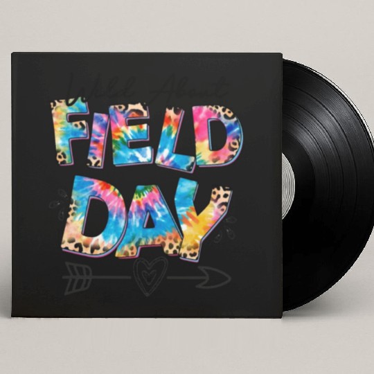 Tie dye leopard Wild About Field Day Teacher Kids Custom Vinyl Record Sleeves