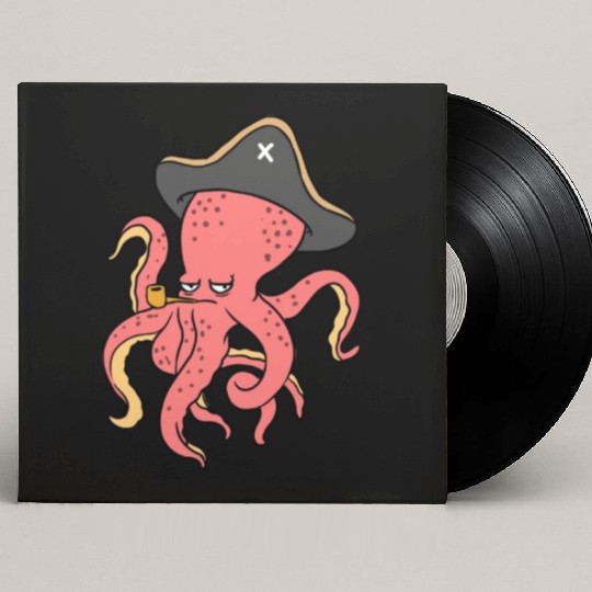 Pirate Octopus For Octopus Lover Custom Vinyl Record Sleeves