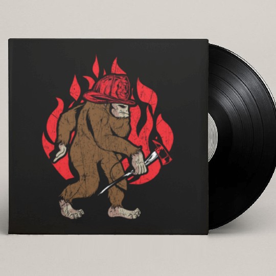Firefighting Fireman Firefighter Fire Bigfoot Custom Vinyl Record Sleeves
