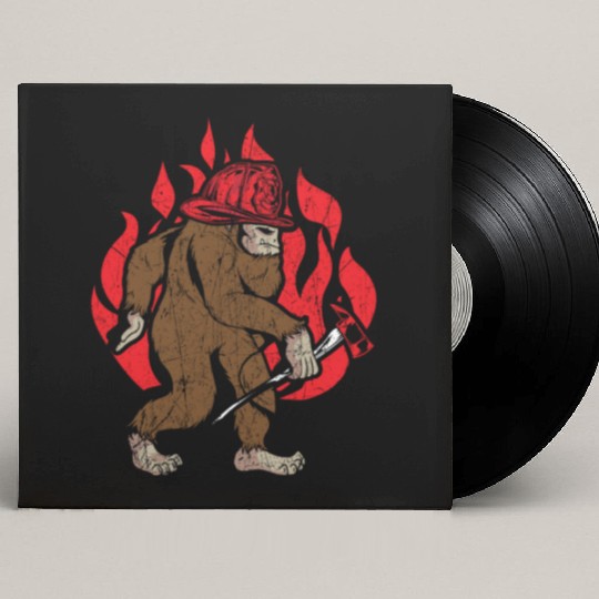 Firefighting Fireman Firefighter Fire Bigfoot Custom Vinyl Record Sleeves