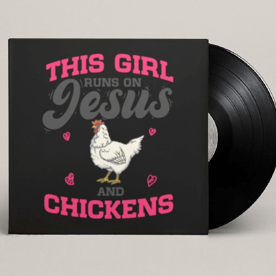 Chicken Farm This Girl Runs On Jesus And Chickens Custom Vinyl Record Sleeves