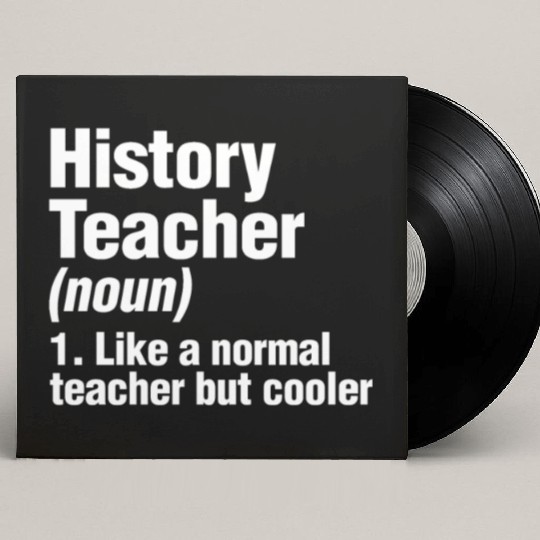 History Teacher Like A Normal Teacher But Cooler Custom Vinyl Record Sleeves