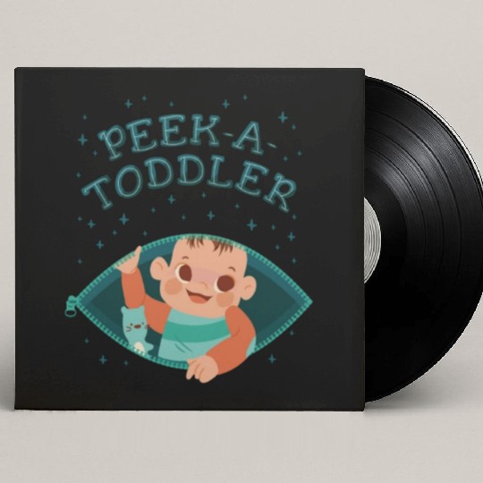 Peek-a-Toddler child play fun Peek-a-Toddler child Custom Vinyl Record Sleeves