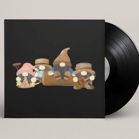 Camping Gnome Squad Gardening Gnomes Custom Vinyl Record Sleeves