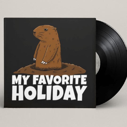 My Favourite Holiday Groundhog Custom Vinyl Record Sleeves