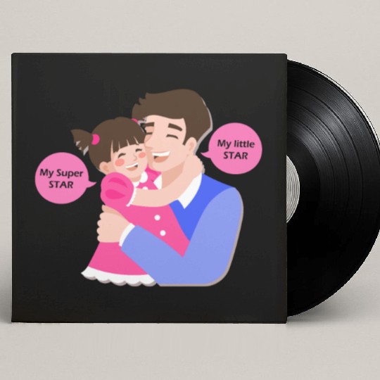 Funny and Best Dad Gift, Girl Dad Father's day Custom Vinyl Record Sleeves