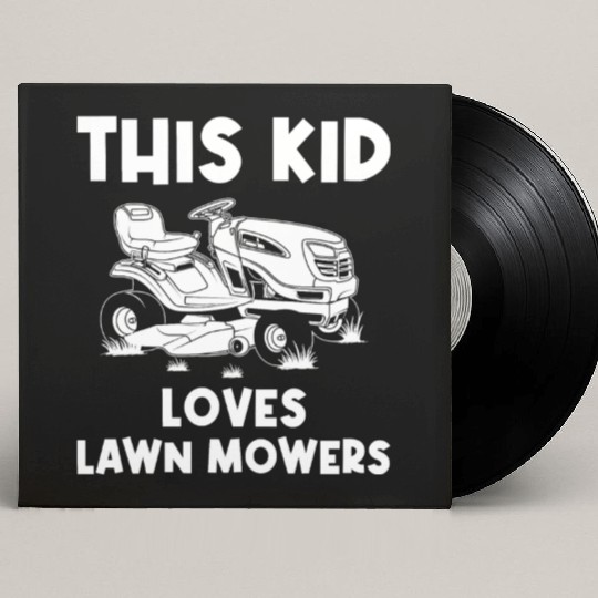 Funny Lawn Mowing Gift For Kids Lawn Mower Farm Custom Vinyl Record Sleeves