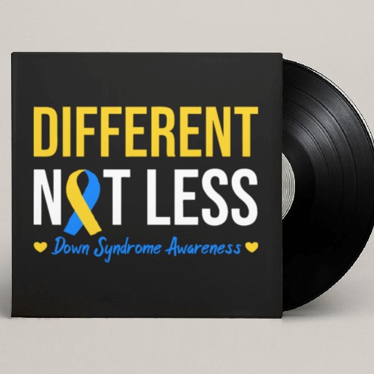 Different Not Less World Down Syndrome Awareness Custom Vinyl Record Sleeves