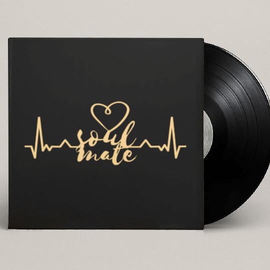 Soulmate Valentinsday heartbeat Custom Vinyl Record Sleeves