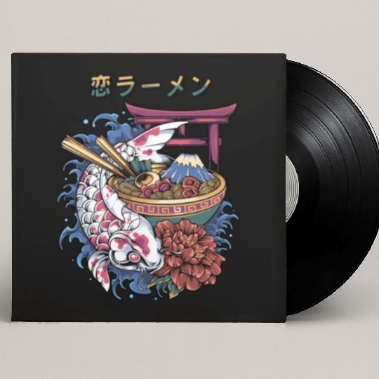 koi fish ramen Custom Vinyl Record Sleeves