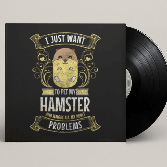 Hamster Nocturnal Sweet Running Wheel Custom Vinyl Record Sleeves