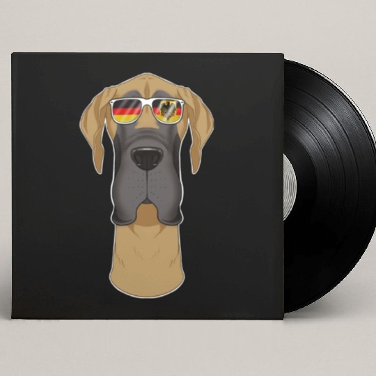 Great Dane Germany Sunglasses I German Flag Custom Vinyl Record Sleeves